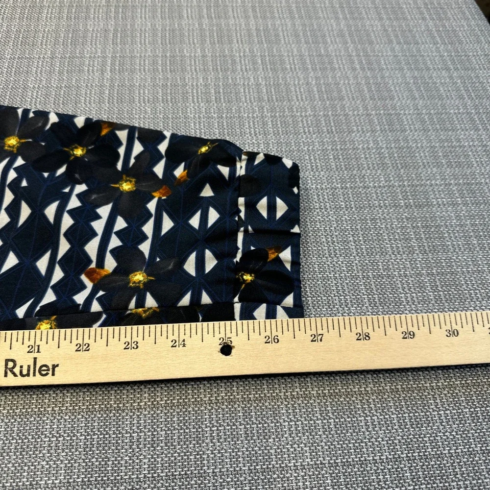 J. Crew Floral Print Turner Joggers Women size 2 Lined Geometric Pull On Pockets